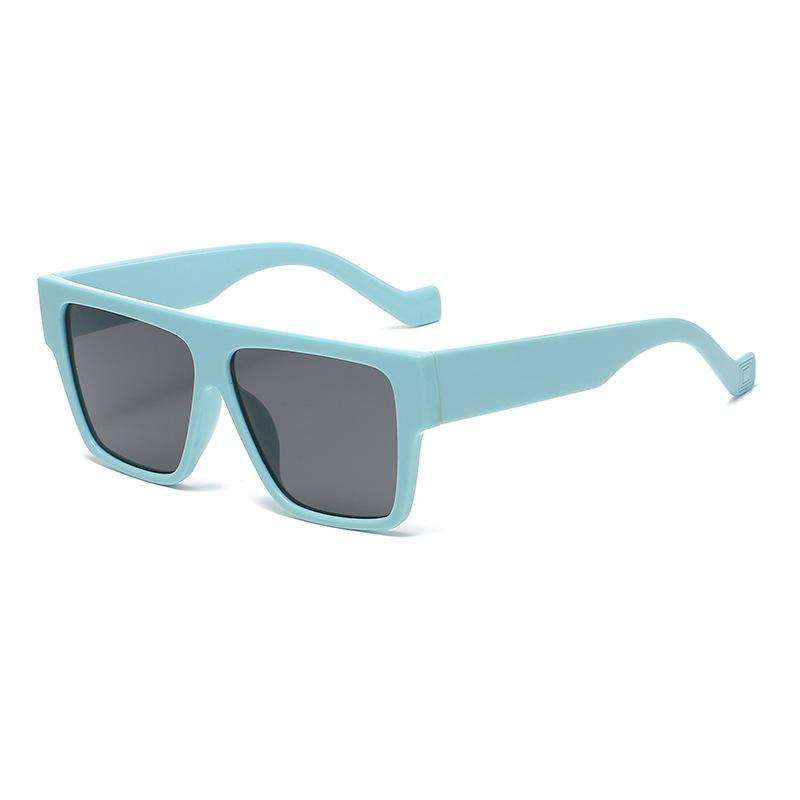 Clearance retro large frame square sunglasses metal hinge Internet celebrity street sunglasses ins simple glasses s