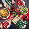 1-10Pcs 2026 New Christmas Tree Cutlery Knife Fork Covers Table Decor Xmas Tableware Pocket Holder Bag New Year Xmas Party Decor Gifts