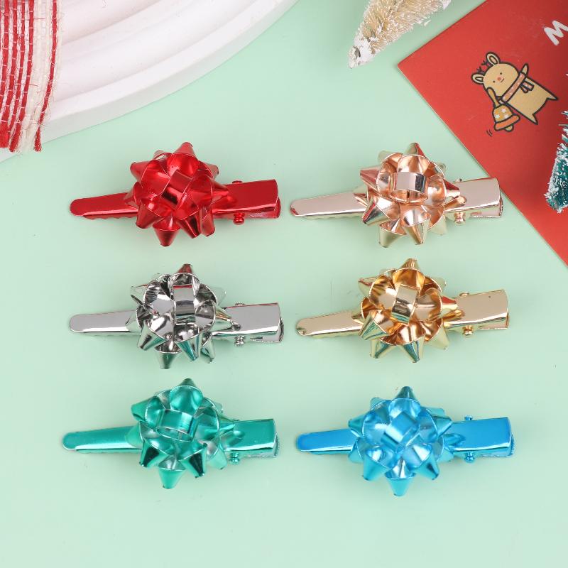 Christmas Bow Hair Clips Barrettes Xmas Hairpins Accessories For Girls Women Christmas Costume Hair Accessories