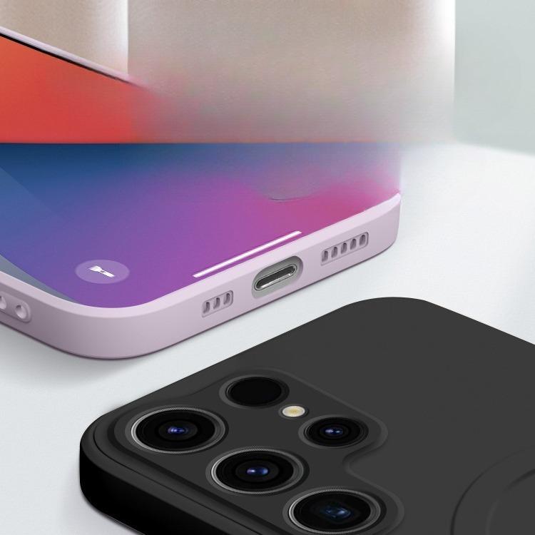 Suitable for Samsung S23ultra Magnetic Suction Mobile Phone Case S22 Liquid Silicone S24plus Lens Full Inclusive Protective Case