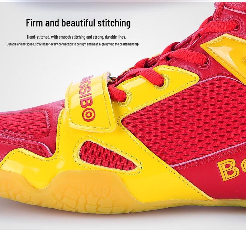 Mingsibo Unisex Boxing and Wrestling Shoes - Breathable Mesh for Children & Adults, Large Sizes Available