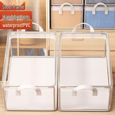 Foldable Transparent Wardrobe Storage Box for Clothes and Underwear
