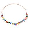 Seaside fashion rainbow beaded long necklace vitality age reduction summer loose versatile women's necklace