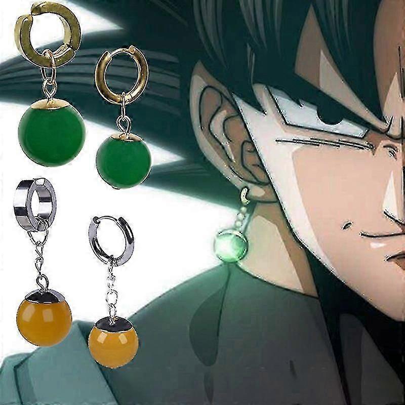 Anime Kai Nero Figlio di Goku Kakarot Cosplay Orecchini a Clip Unisex Zamasu Orecchini Potara Orecchini a Bottone Ciondolo Accessori Gioielli