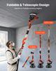 Drywall Sander, 1150W Electric Drywall Sander, Popcorn Ceiling Removal Tool with Vacuum Dust Collection, 5 Variable Speed 800-1700 RPM, LED Light,