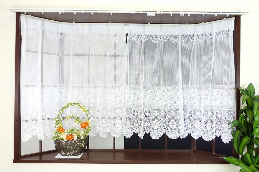 Curtain Shop Outlet Bay Window Curtains Straight Bay Window Curtains Width 100cm Set of 2 Length 105cm Set of 2 L'Arc