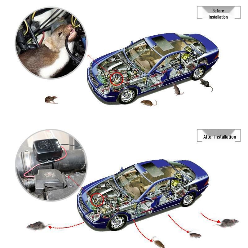 Ultrasonic Car Animal & Rodent Repeller Artifact