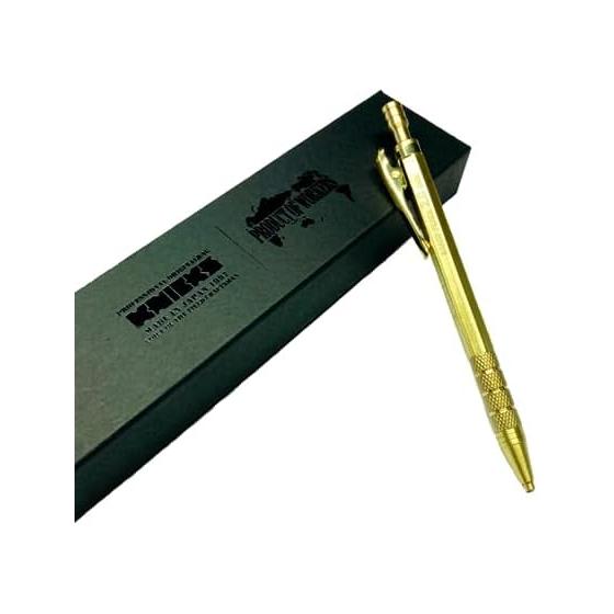 KNICKS S-B Shokudo Architectural Mechanical Pencil, Brass, 2mm Hard Lead, Gold