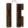 Bathroom Cabinet Smoked Oak Finish 32 x 25.5 x 190 cm Particleboard