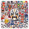 60 Peking Opera Style Face Mask Stickers – Creative, Waterproof Decorations for Suitcases, Phones, and Computers