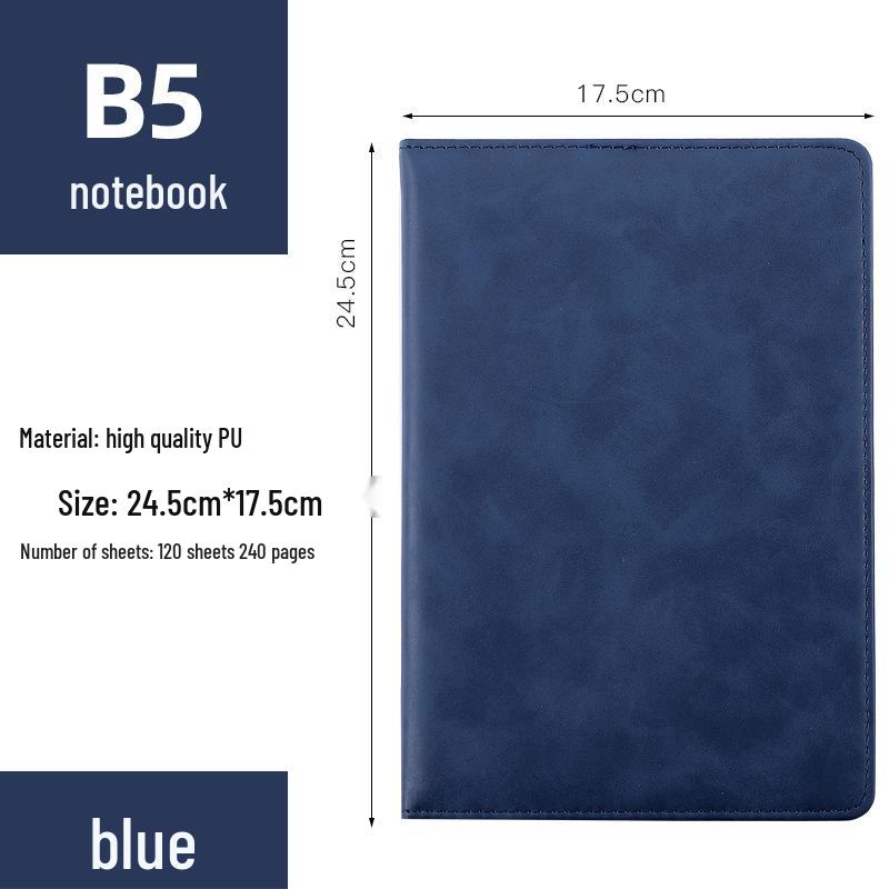 Color-Changing PU Business Notebook: Custom A5/B5 Notepad with Printable Logo for Meeting Minutes.