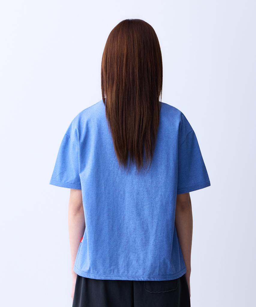 ADERNM Natural Sprinkle Round Neck T-Shirt Blue