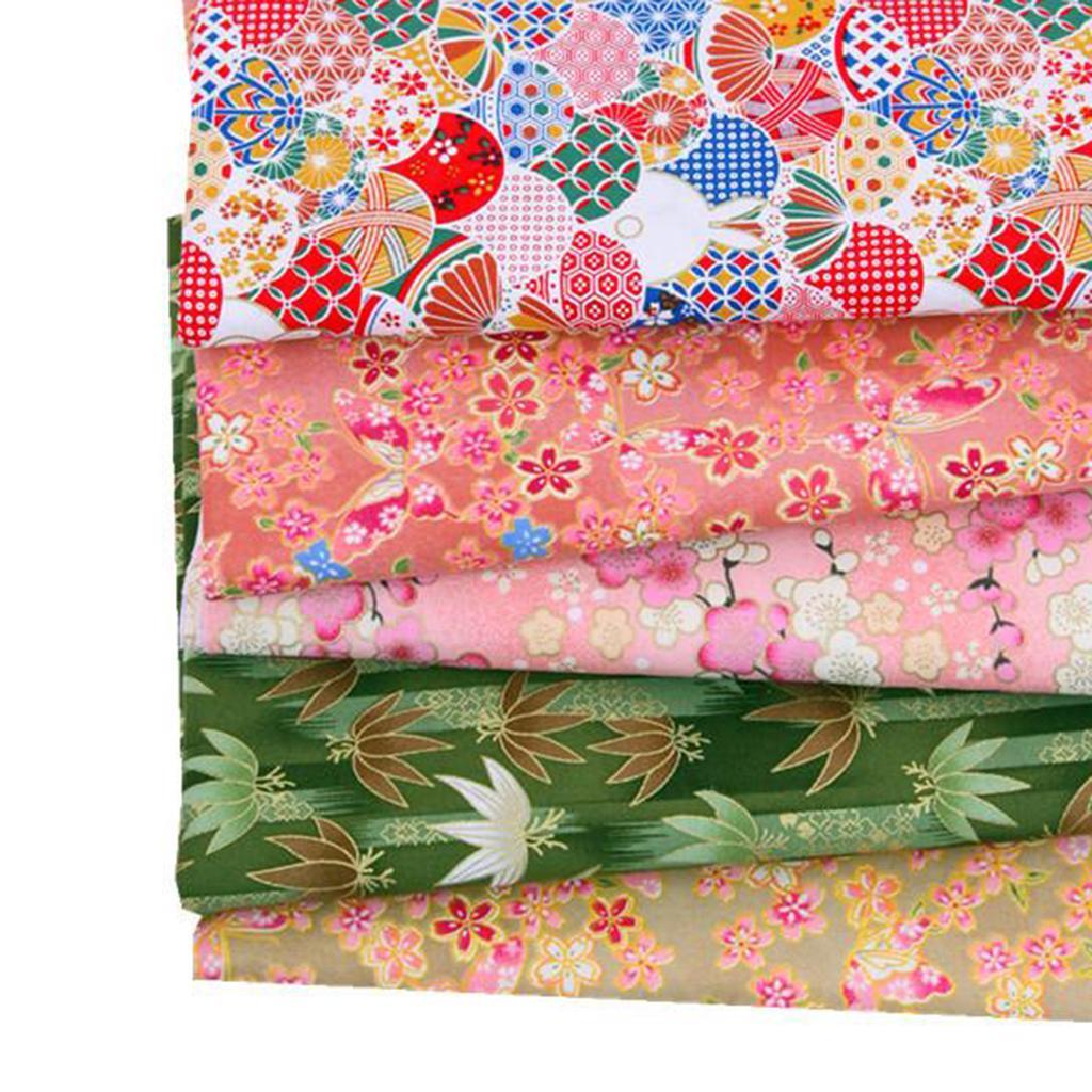 Premium Japanese Flower Print Cotton Quilting Fabric for Decorative Patchwork Crafts and Upholstery