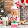 Lebkuchen Plüschtier Weihnachtsdekorationen Lebkuchen Plüsch Weiche Kuschelpuppe Heimdekorationen für Familie Kinder Freunde Kleinkind
