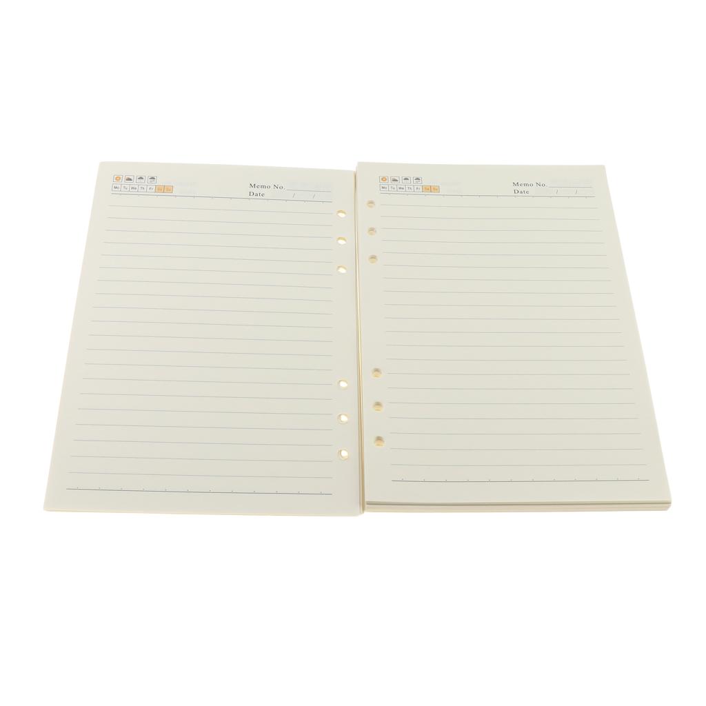 Wide Ruled Loose Leaf Filler Paper,8.19×5.59inch,6 Ring A5 Size