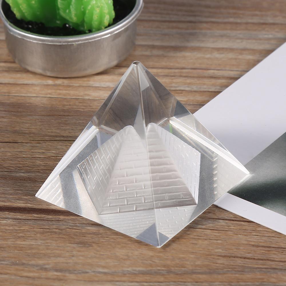 Crystal Crystal Pyramid Figurine 1.57 Inch Height Pyramid Ornament  Home Decoration