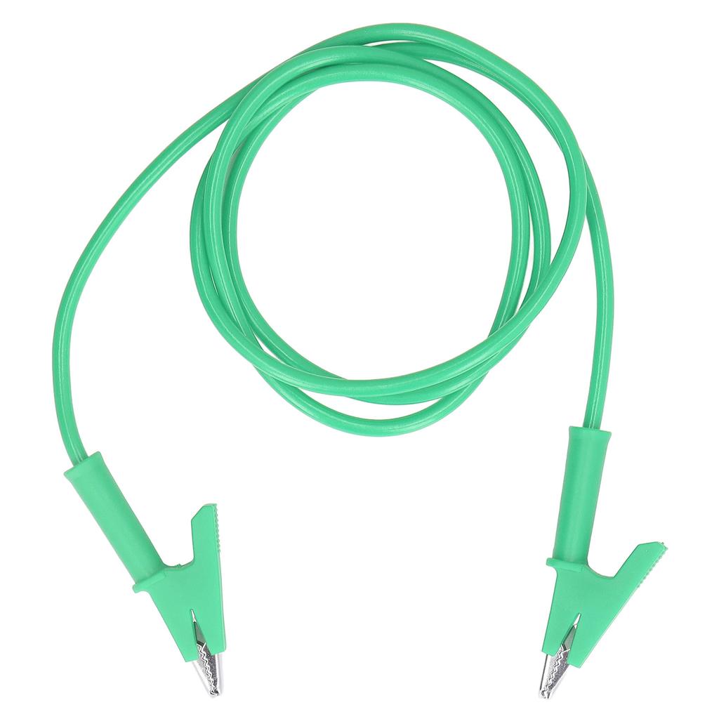 Crocodile Clip Test Dual Ended 10mm Opening Testing Cable Wire for Battery VehicleGreen