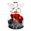 Eternal flower rose angel glass cover ornament with gift box feeling Valentine's Day gift rose dried flower