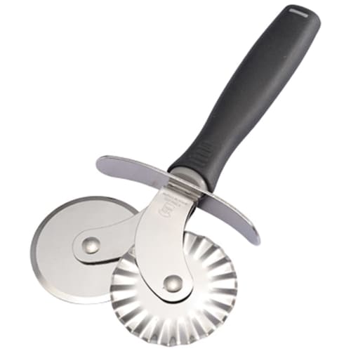 Sannoh Japan Stainless Steel Pizza Cutter, Double Bread Cutter, for Commercial and Home Use, SN4244