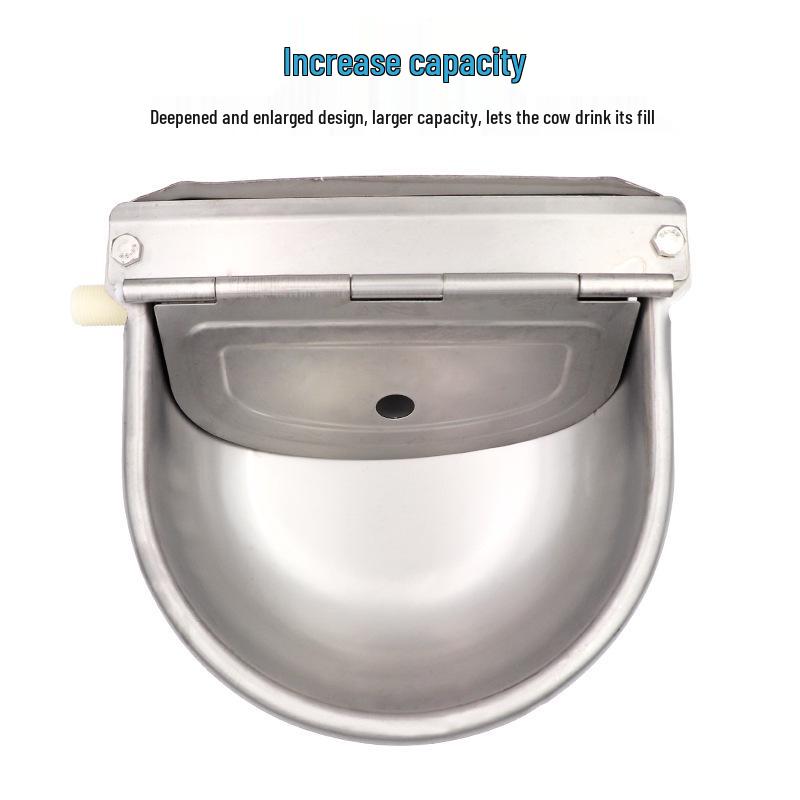 Stainless Steel Automatic Drinking Bowl for Cows, Horses, and Sheep with Float Ball