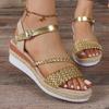 Fashion Women's Outside Wear 2026 Summer High Heel Wedge Sandals