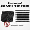Eggcrate Design Soundproof Foam Panels Self-Adhesive Self-Adhesive Panels  Studios
