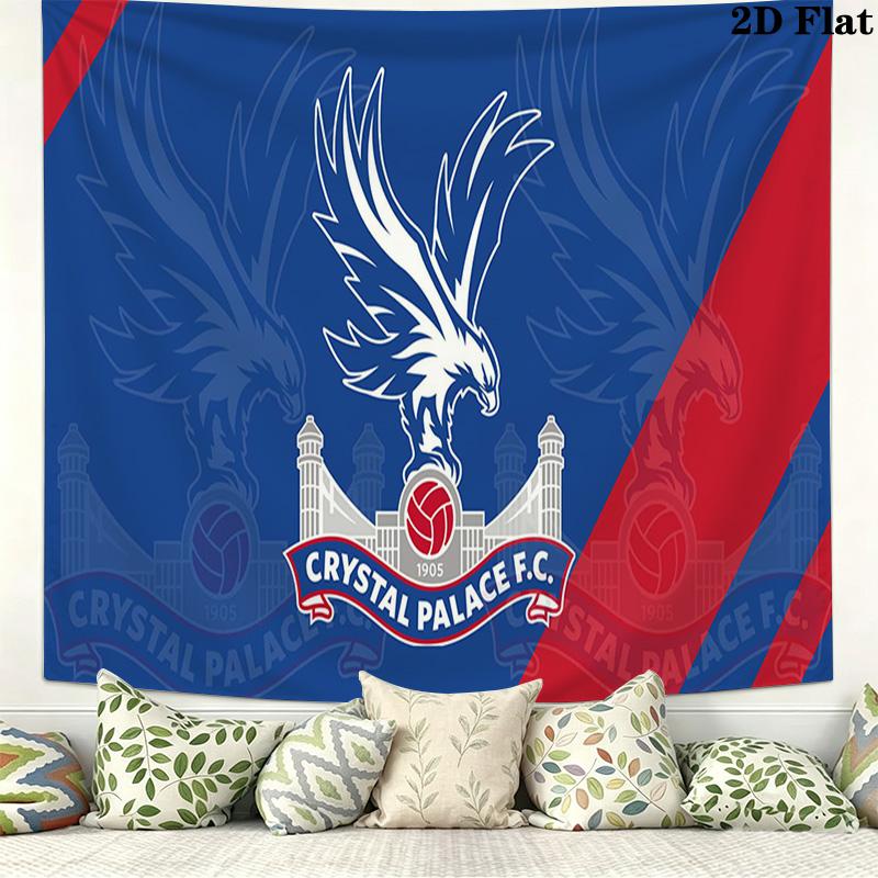 Tenture murale Crystal Palace FC Accrochage mural esthétique Couverture en tissu imprimé Tapisseries décoratives pour chambre à coucher salon Décoration d'intérieur