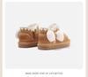 Kids' Winter Cartoon Leather Snow Boots: Warm Baby Walking Shoes for Boys and Girls