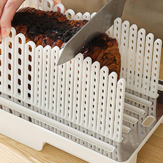 Bread Slicer for Homemade Bread Sourdough BPA-Free Adjustable Guide with Crumb Catcher Heat Resistant Baguette Bread Slicer