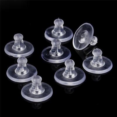 50 Stück Schwerlast Gummi Ohrringverschlüsse Ärmel Halter Stopper Weiche Mutter Silikon CLE