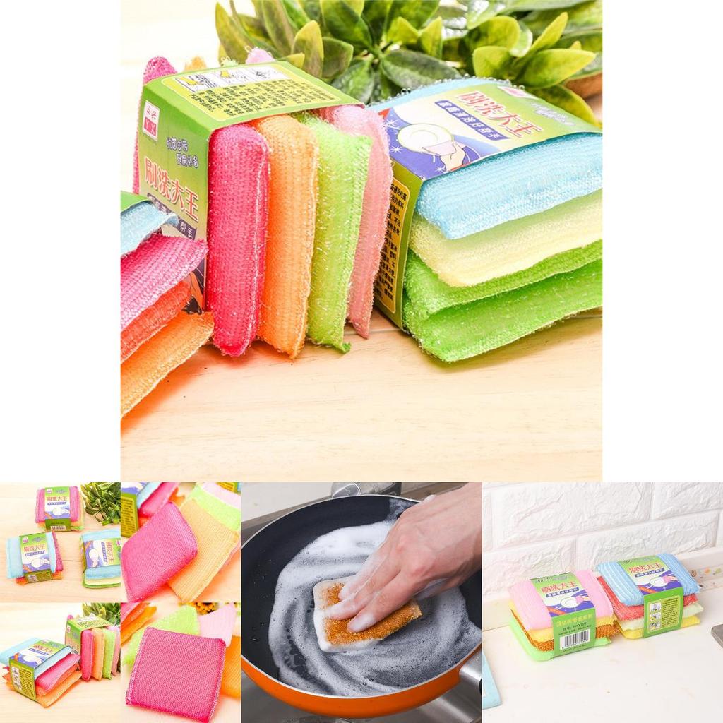 Versatile Dishwashing Brush For Effortless Cleaning With Soft Scouring Pad Design