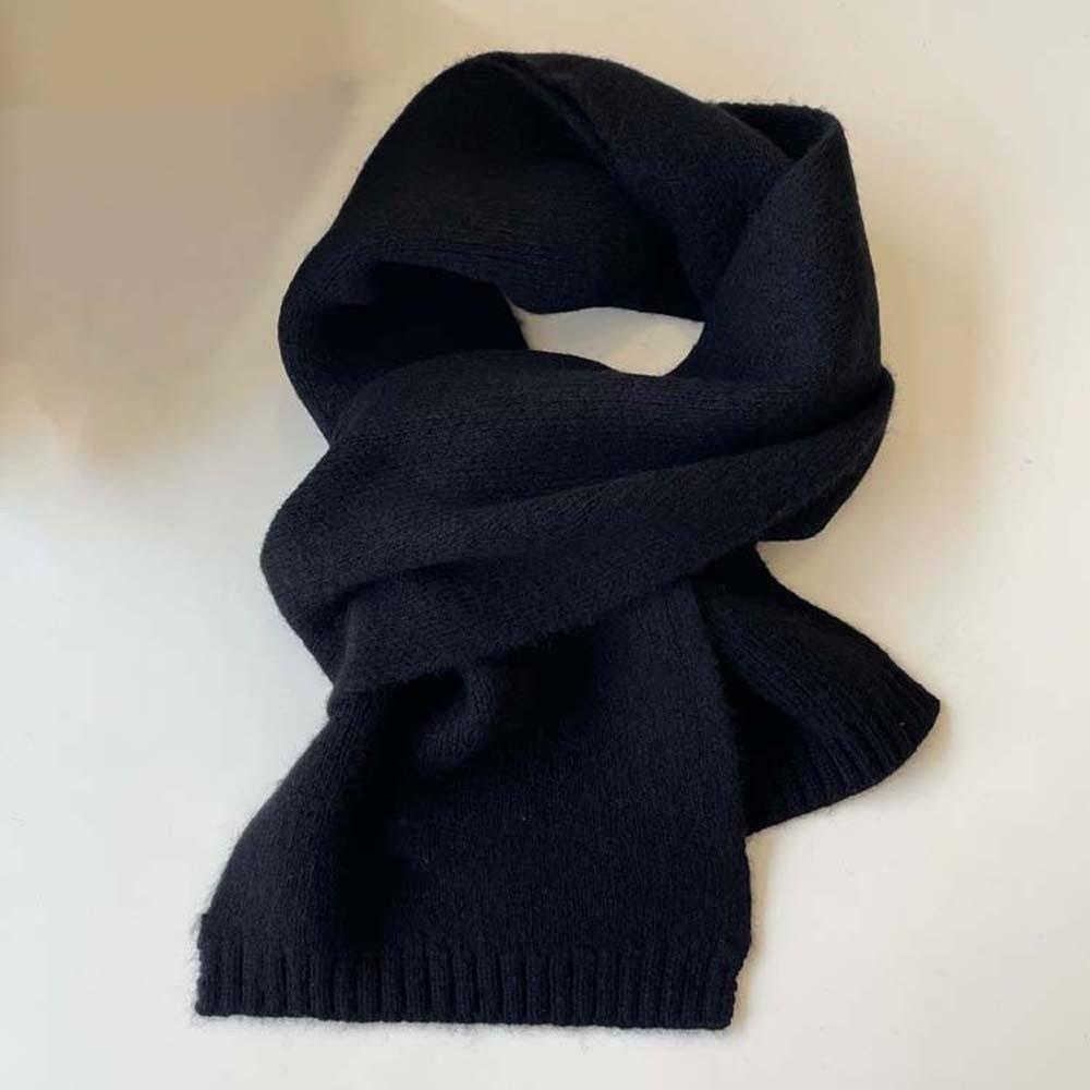 Solid Color Long Thickened Neckscarf Cold-proof Winter Warmer Scarf  Women