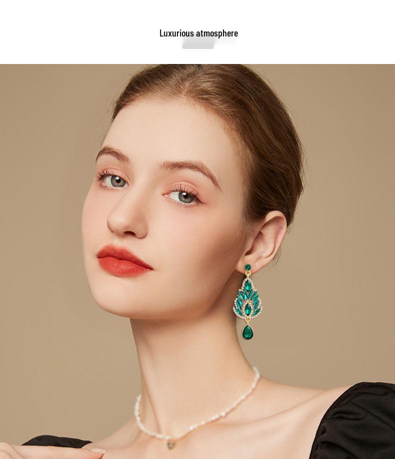 Luxury Rhinestone Bridal & Evening Long Earrings – Shining Crystal Drops for Women