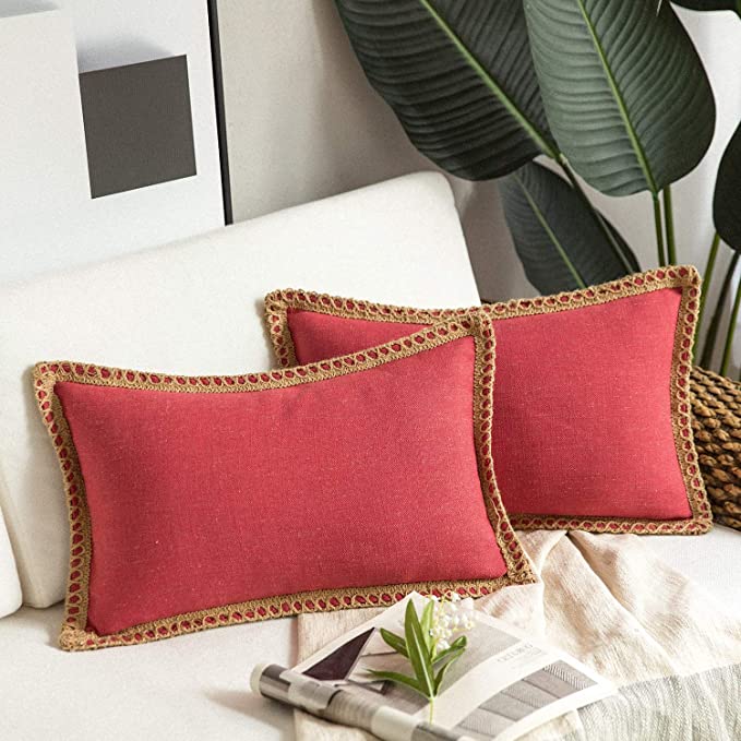 1 buc. Produse de uz casnic, culoare solidă, husă de pernă, sub bumbac, lenjerie, huse de pernă, huse de pernă, pânză de pânză, margini croite