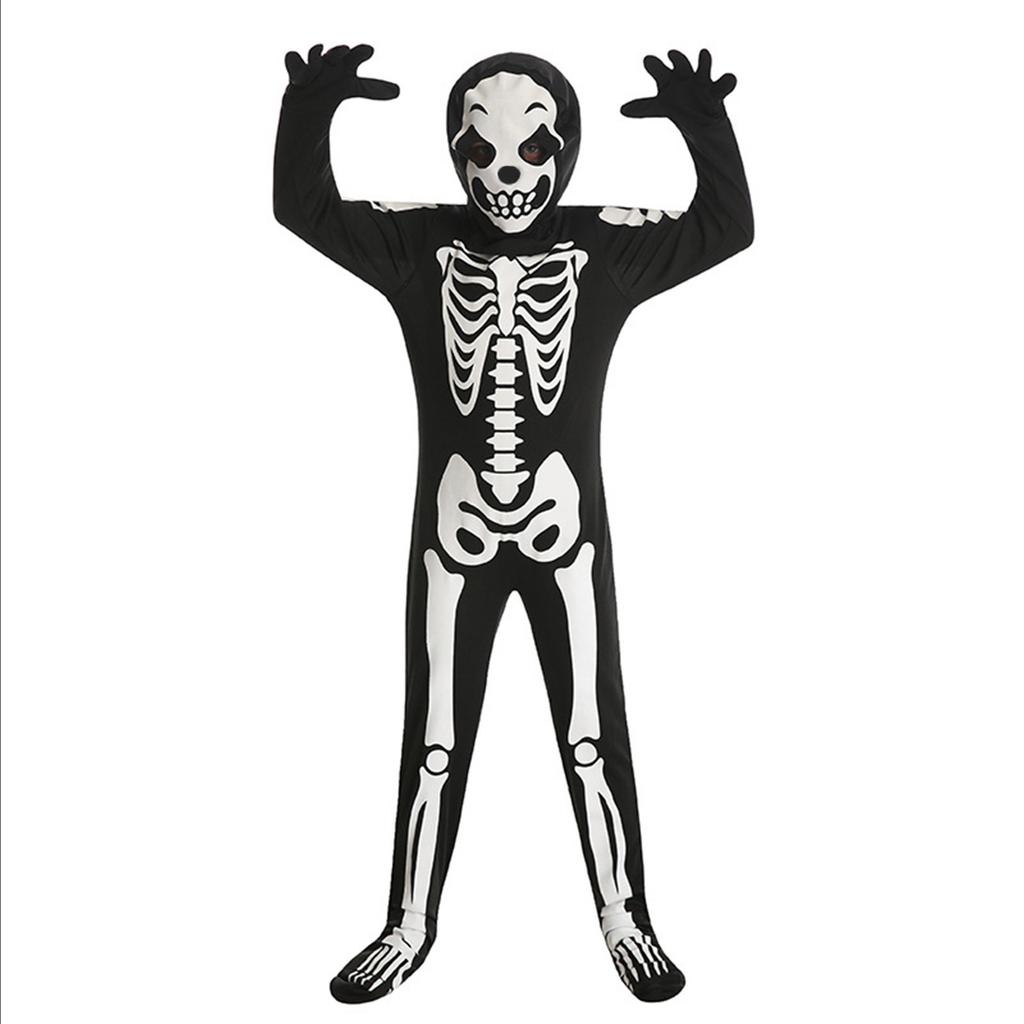 Halloween Children's White Ghost Role Play Costume Stage Ghost Clothes One-piece Party Costume