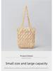 ENSPT Handwoven Wooden Bead Shoulder Bag - Women's Summer Niche Design