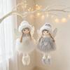 Fabric Xmas Tree Angel Pendant Mesh Angel Girl Hanging Pendant  Xmas Holiday Party
