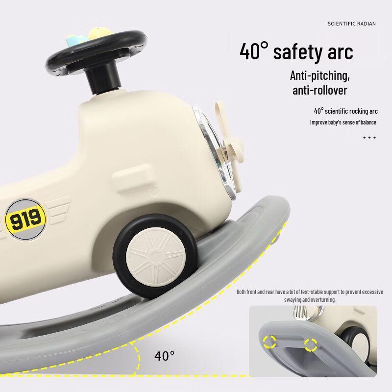 OEING 2-in-1 Rocking Horse & Ride-On Toy
