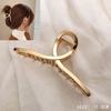 Simple Metal Geometric Hair Claw Clips Elegant Geometric Hair Accessories Cross Crab Bath Clip For Women Girl Headwear