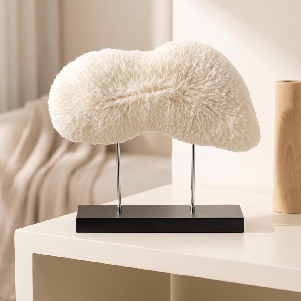Coral Sculpture Textured with Base Modern for Bookshelf