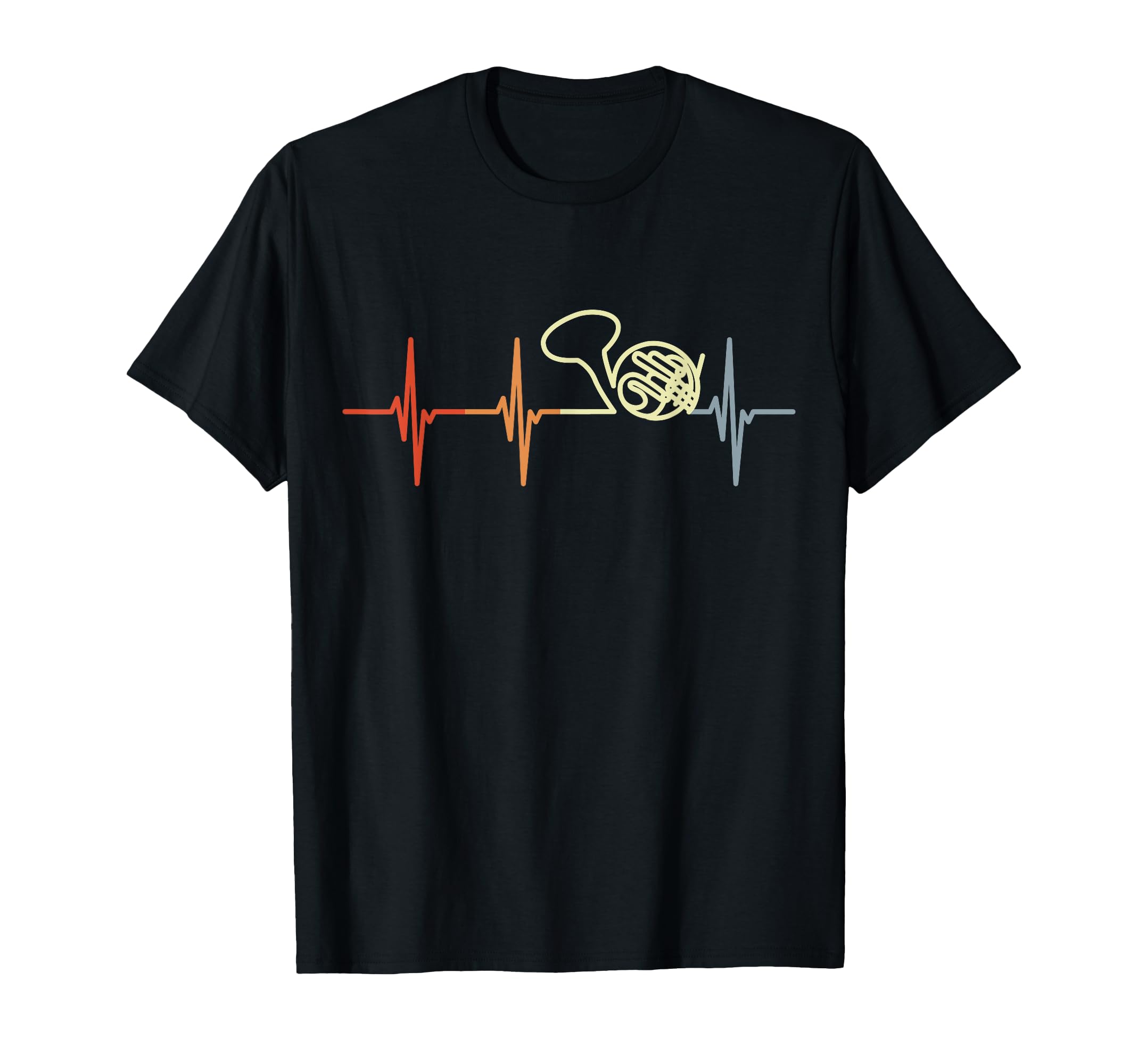 

Vintage French Horn Heartbeat Double Horn T-Shirt