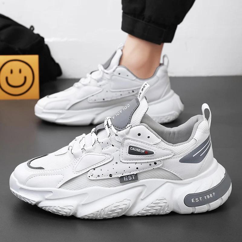 Men's Sneakers2024 Outdoor Comfort Platform Shoes Autumn New Mesh Men's Fashion Casual Breathable Sports Shoes Tenis Masculino