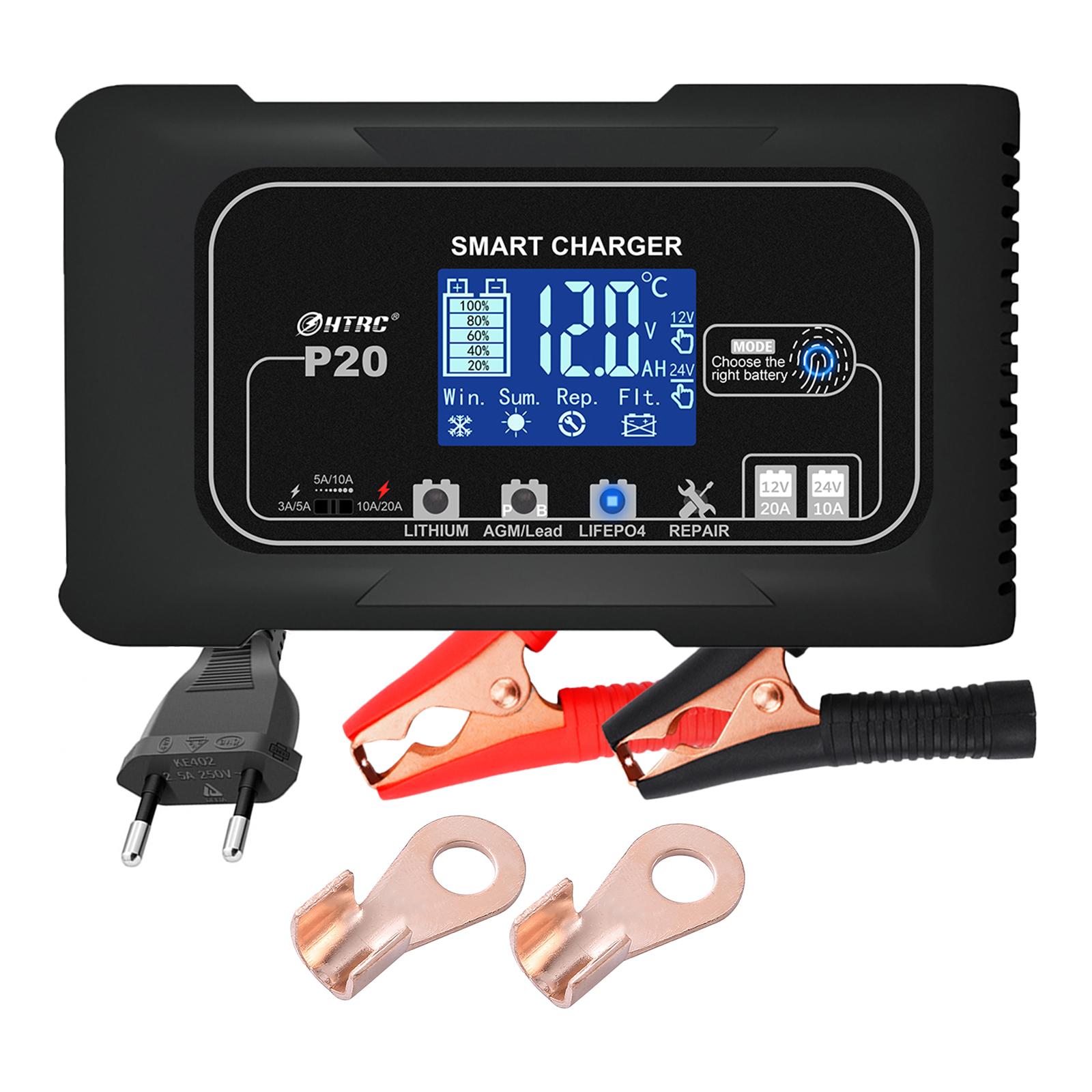 

Зарядное устройство для автомобильного аккумулятора 12В 24В 7-ступенчатая зарядка для литиевых свинцово-кислотных Lifepo4 (США)