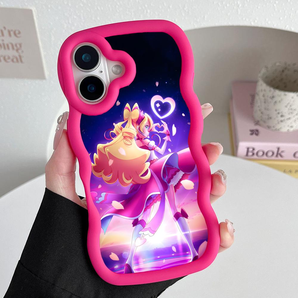 Sakura Uta Cure Idol Wavy Edge TPU Mobile Phone Case for iPhone 17 16 15 14 13 12 11 Air Pro Max Plus Colorful Cover