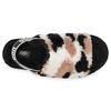 UGG Fluff Yeah Slide Comfortable Versatile Slide Sandals Mid Heel Women sandals White Black 1125231-BLK