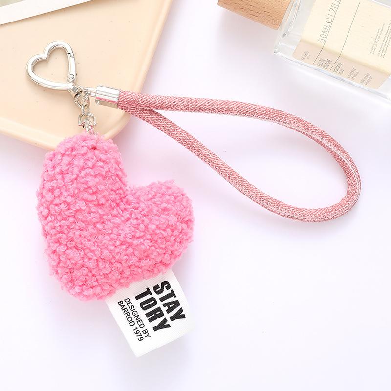 Love Bag Pendant Mobile Phone Case Keychain Pendant Accessories Peach Heart Mobile Phone Lanyard
