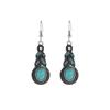 European And American New Drop Set Retro Pattern Blue Crystal Jewelry Zircon Boho Party Set Necklace Earrings