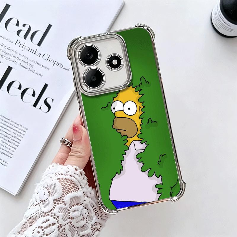 Cartoon Homers-S-Simpsons Soft Phone Case For Xiaomi Redmi Note 14 15 Pro Plus 13 12 11S 11T 5G 10 9S 9 Plating Anti-Fall Fundas