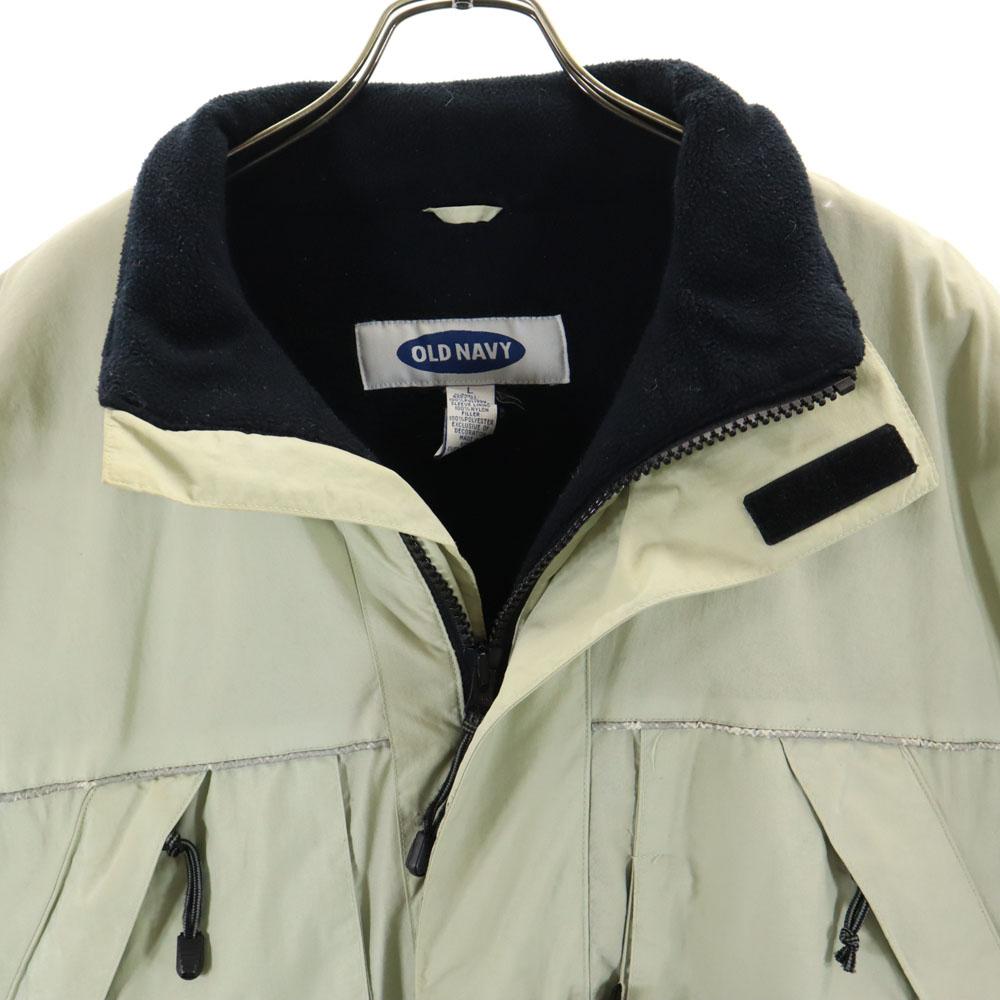 Old Navy Old Batting Jacket L Beige Back Fleece Men's Used