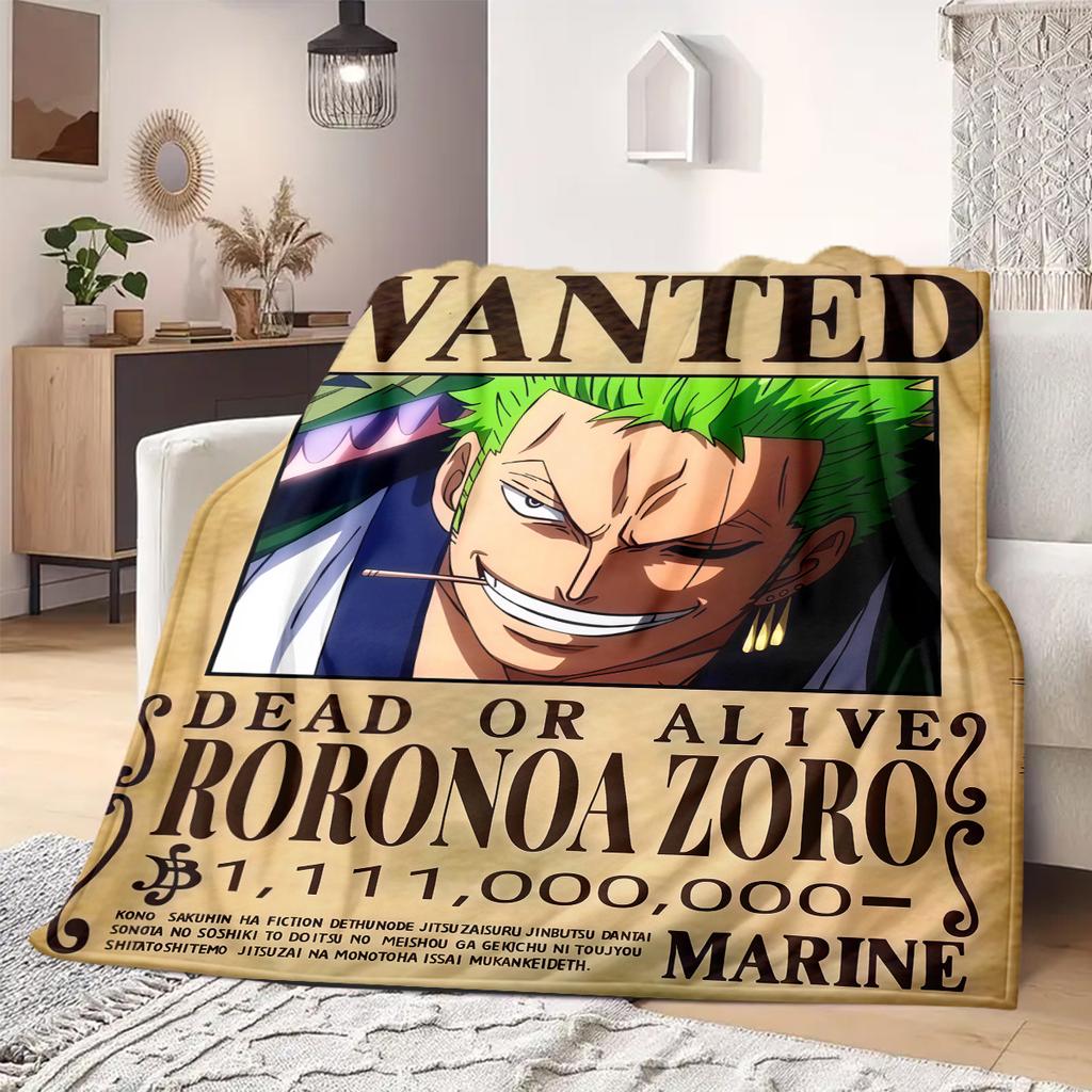 Roronoa Zoro Print Blanket Warm Comfortable Flannel Blanket Suitable for Bedrooms,Sofas, Beds,Chairs,Travel -QIAO128